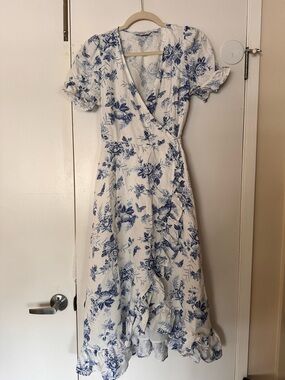 & other stories Linen Wrap Dress S (US 2)